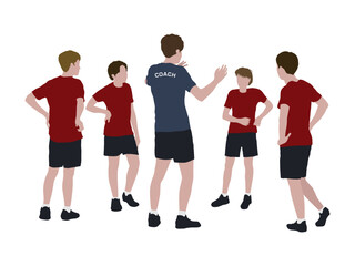 Obraz premium Sport Coaching in illustration graphic vector