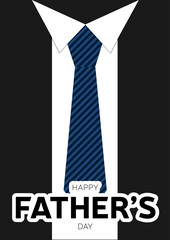 Classic man costume card for happy Fathers day. Vector illustration.