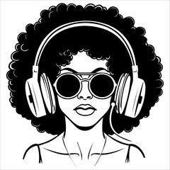 girl with afro hair