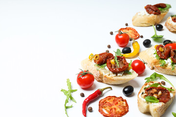 Sandwich with sun-dried tomato - tasty snack concept