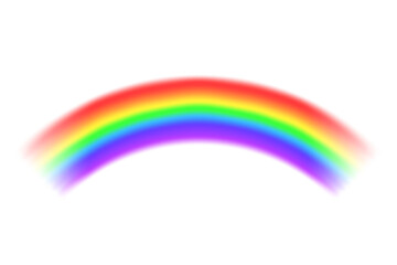 Fototapeta premium Realistic rainbow on transparent background. Colorful rainbow in arc shape. Transparent rainbow in full color spectrum