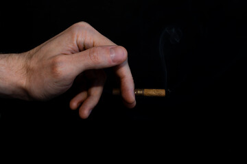 Cigarettes in the black background