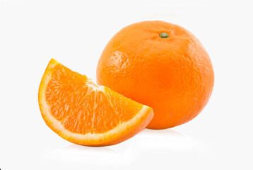 Orange fruit isolated on white background