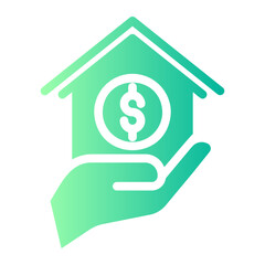 real estate gradient icon