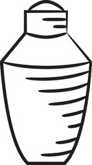 Cocktail Mixer Hand Drawn Illustration