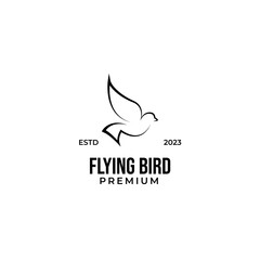 Vector flying bird logo design concept illustration idea