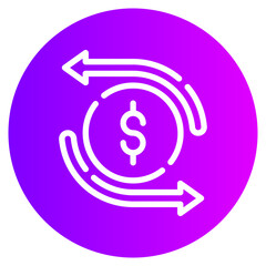 cash flow gradient icon