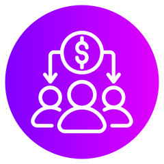 dividend gradient icon