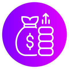 financial profit gradient icon