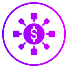 distribution gradient icon