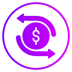 cash flow gradient icon