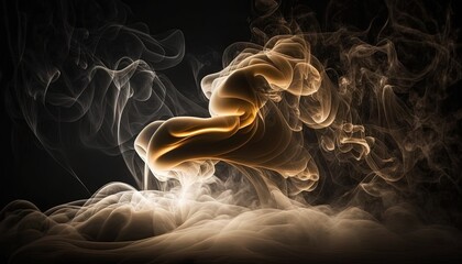 Smoke on Black, A Moody and Mysterious Photography Collection Background AI Generated
