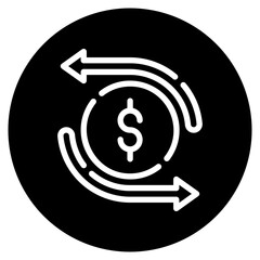 cash flow glyph icon