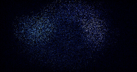 Obraz premium Abstract blue energy round sphere glowing with particle