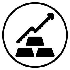 Gold Bars glyph icon