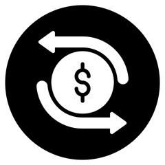 cash flow glyph icon