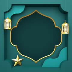 3D Rendering Background Ramadan Kareem