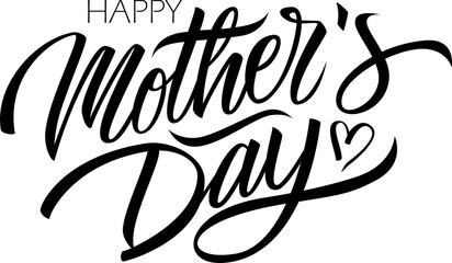 Obraz premium Happy Mother's Day. Hand drawn lettering. Creative calligraphy for Mother Day holiday greetings and invitations. PNG file.