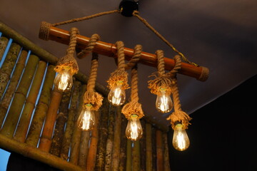 chandelier on the ceiling