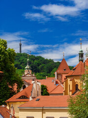 Prague historical center old skyline