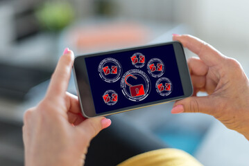 Spam concept on a smartphone