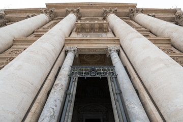 Rome, Italy - September 15, 2021: St. Peter's Basilica on the entrance