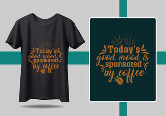 Coffee T shirt Design Modern brush calligraphy, Isolated on white background. Inspiration graphic design typography element vector Files