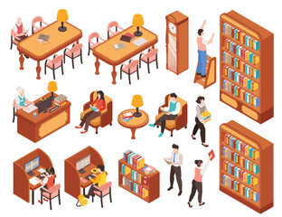 Library Isometric Set
