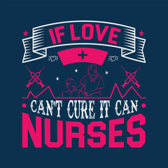 Nursing is a progressive art such that to stand still is to go backwards t-shirt vector design template. Medical element with syringe vector. Good for poster and label.