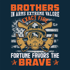 Firefighter Graphic t shirt design with trendy style