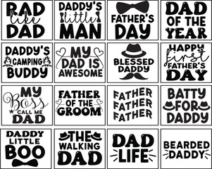 Naklejka premium Dad SVG Bundle Design