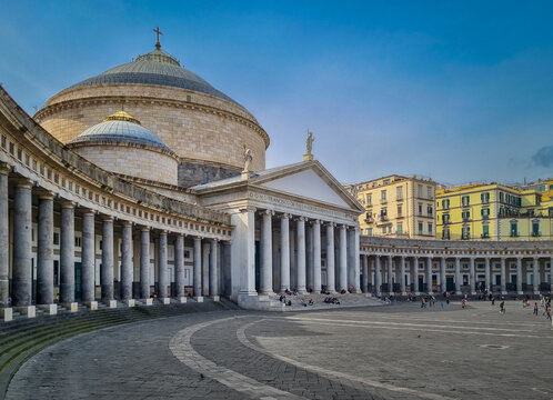 Piazza Plebiscito in Naples, Italy