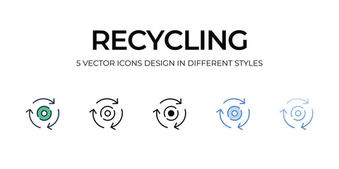 Recycling icon. Suitable for Web Page, Mobile App, UI, UX and GUI design.