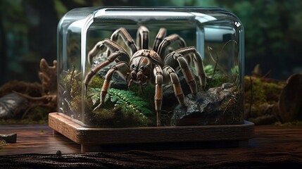 Tarantula in Terrarium