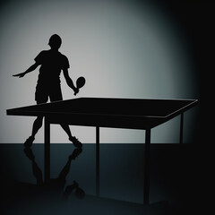 ping pong, ping, pong, silhouette, vector, people, couple, table, illustration, woman, chair, sitting, restaurant, dinner, business, love, family, silhouettes, body, person, men, cafe, generative, ai