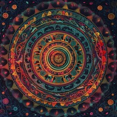 Obraz premium Mandala tapestrie, created with generative AI