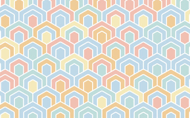 honeycomb hexagon pattern. background pastel style color. random color background.