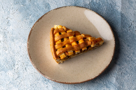 Homemade Organic Apple Pie Dessert Ready To Eat. Turkish name; elmali turta