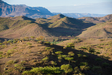 Fototapeta na wymiar Mountain landscape northen Ethiopia Africa