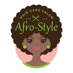 This amazing afro woman proudly uses her hair as an emblem. Ideal for afro hair services or products, hair advices related blog, african culture related companies etc.