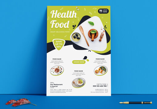Health Food Flyer Design Template