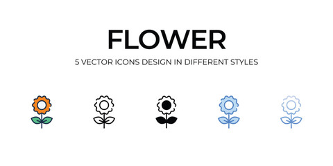 Flower icon. Suitable for Web Page, Mobile App, UI, UX and GUI design.