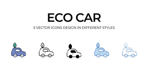 Eco Car icon. Suitable for Web Page, Mobile App, UI, UX and GUI design.