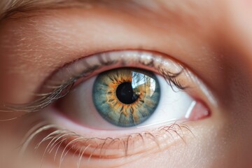 Fototapeta premium Eye With Iris Heterochromia - Close Up Photo