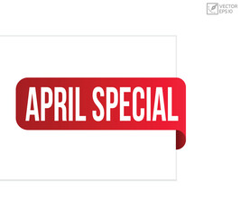 Vector illustration modern April Special banner, Isolated web element.