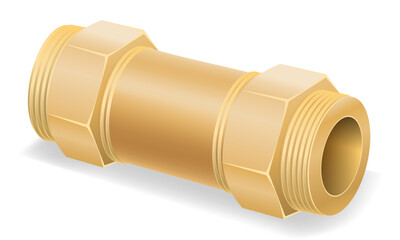 metal connection for pipes stock vector illustration