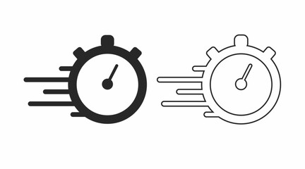 Stopwatch Timer icon. Vector isolated editable