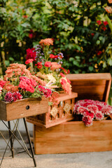 flowers in a basket