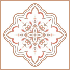Fototapeta premium vintage seamless pattern with Victorian motives, tile design