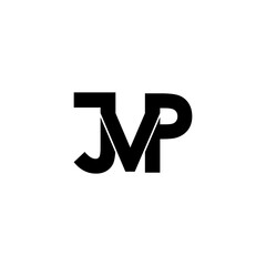 jvp initial letter monogram logo design